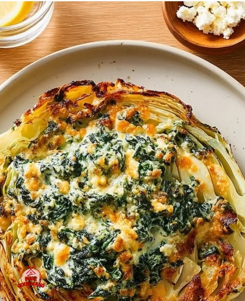 Roasted Cabbage-Steak Spanakopita Melts with flaky pastry and creamy filling.
