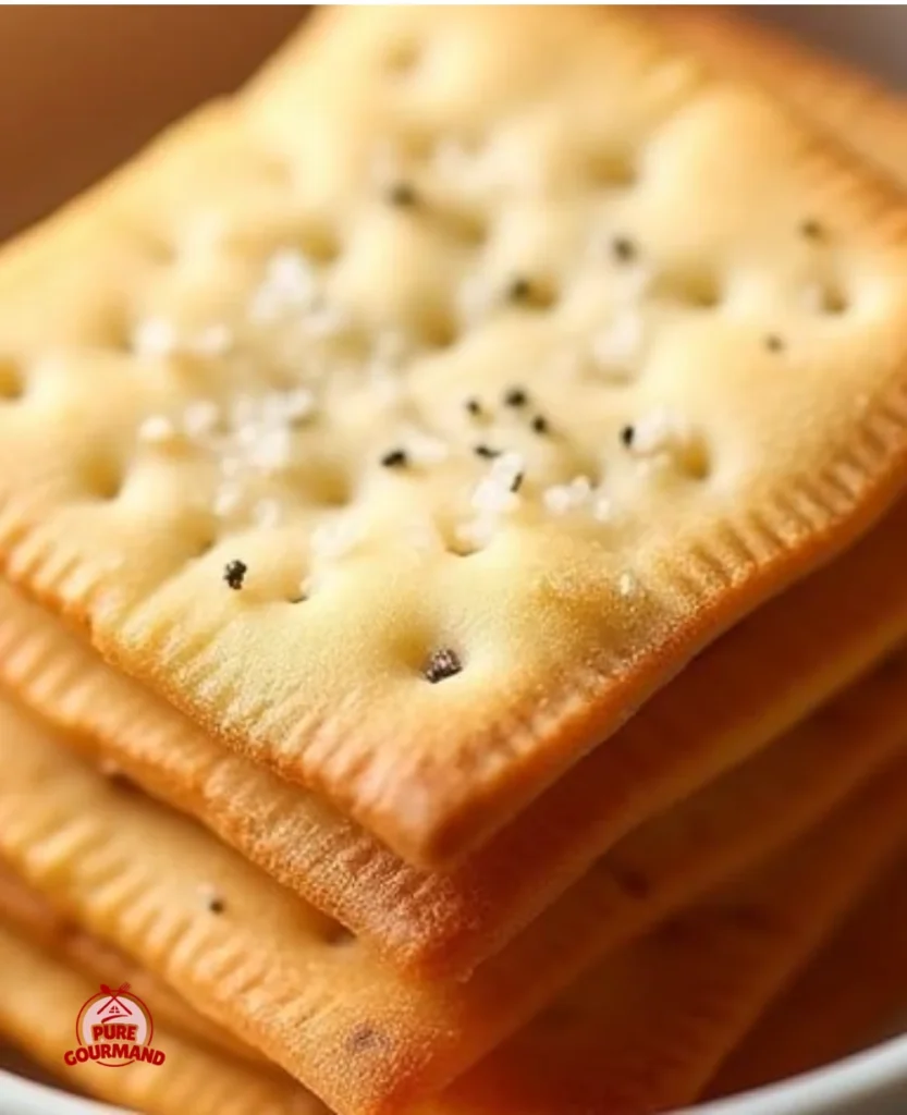 Homemade sugar-free almond flour crackers on a wooden board