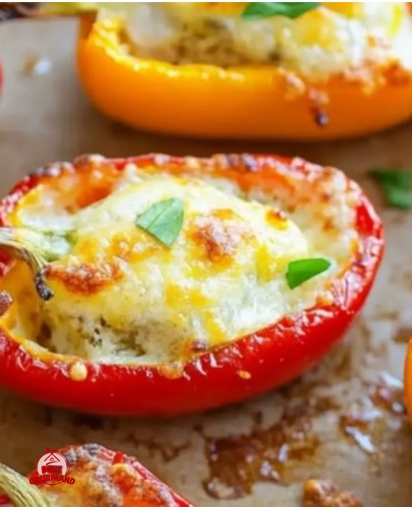 Colorful stuffed mini peppers filled with savory ingredients, perfect for a cozy meal