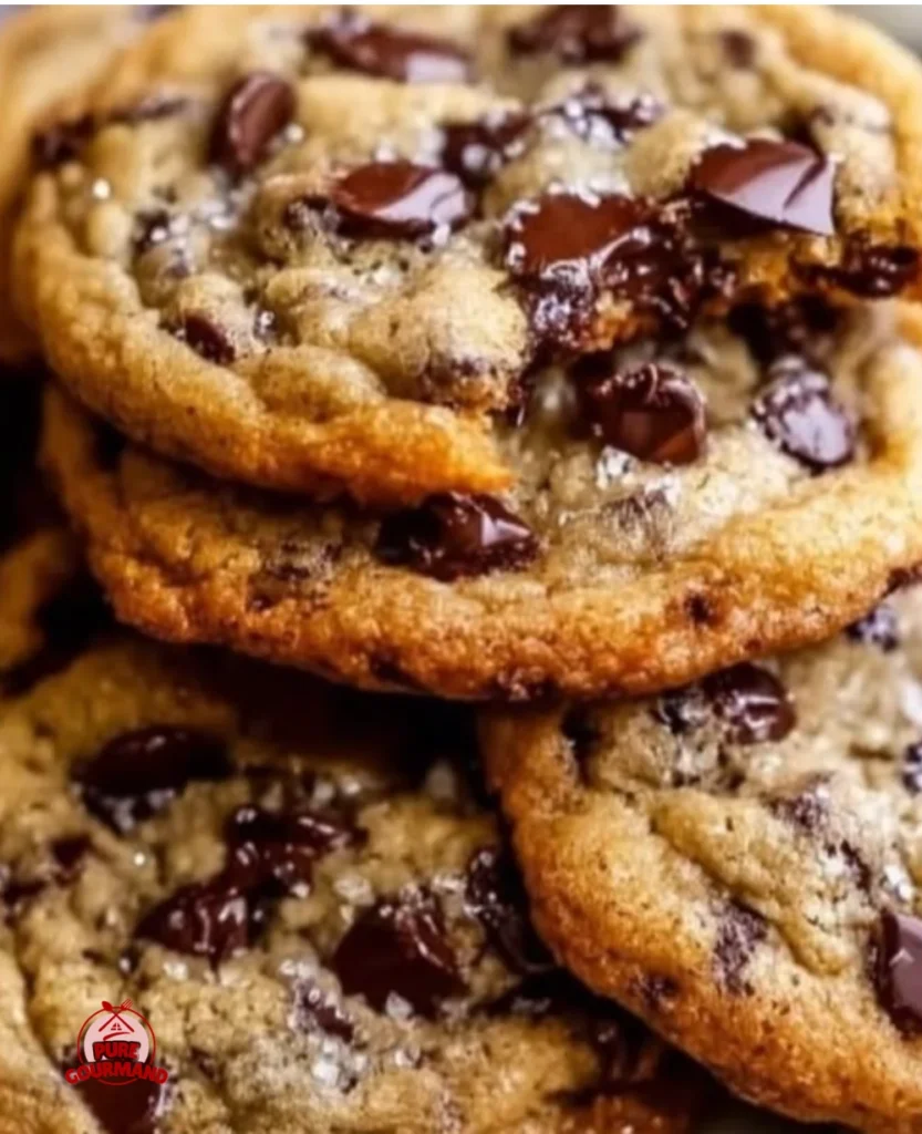 Freshly baked chocolate chip cookies on a cooling rack