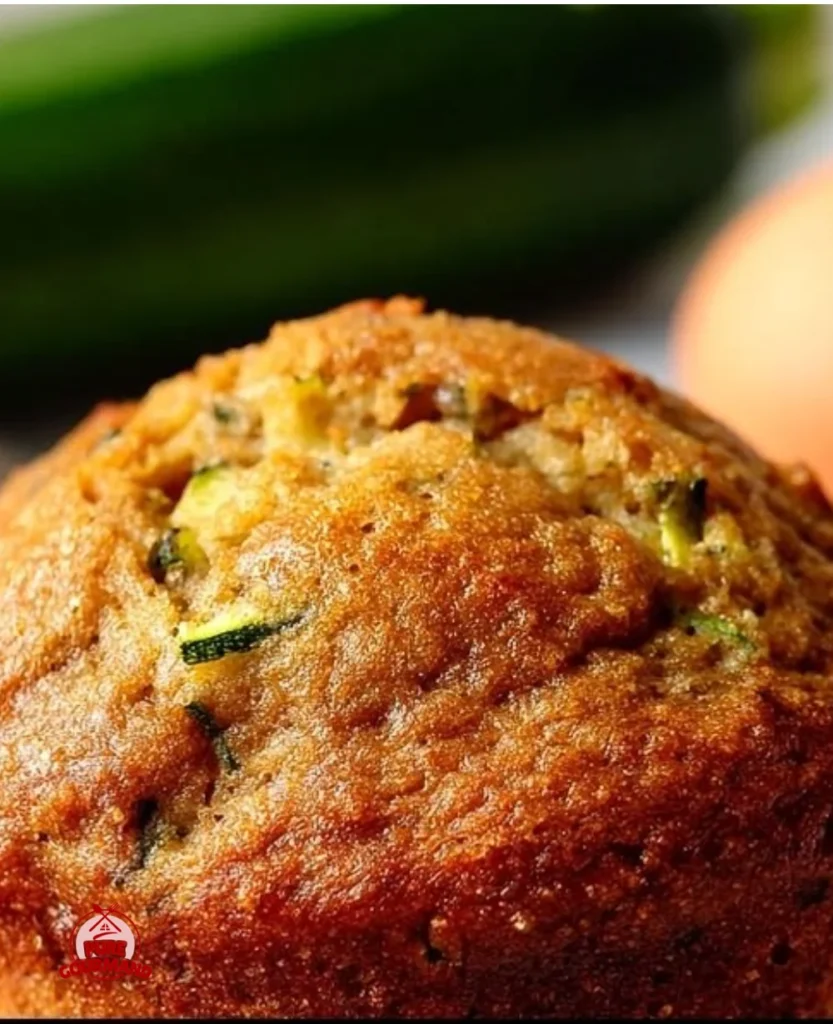 Homemade Banana Zucchini Muffins in a rustic setting