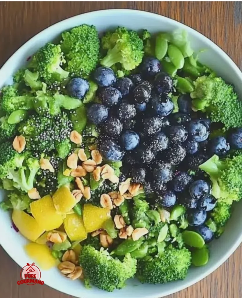 Blueberry Lemon Poppyseed Salad with fresh ingredients and vibrant colors