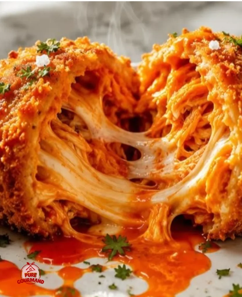 Delicious Buffalo Chicken Bombs served on a platter with dipping sauce