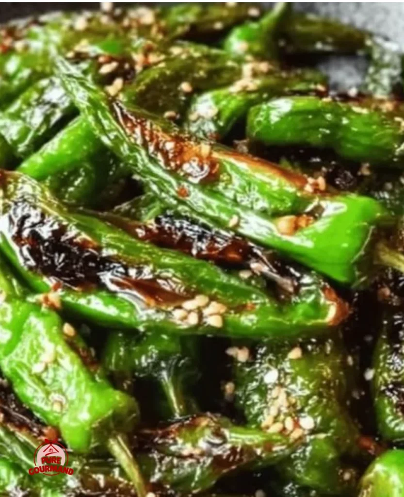 Easy sautéed shishito peppers, charred for flavor and perfect as a weeknight snack.