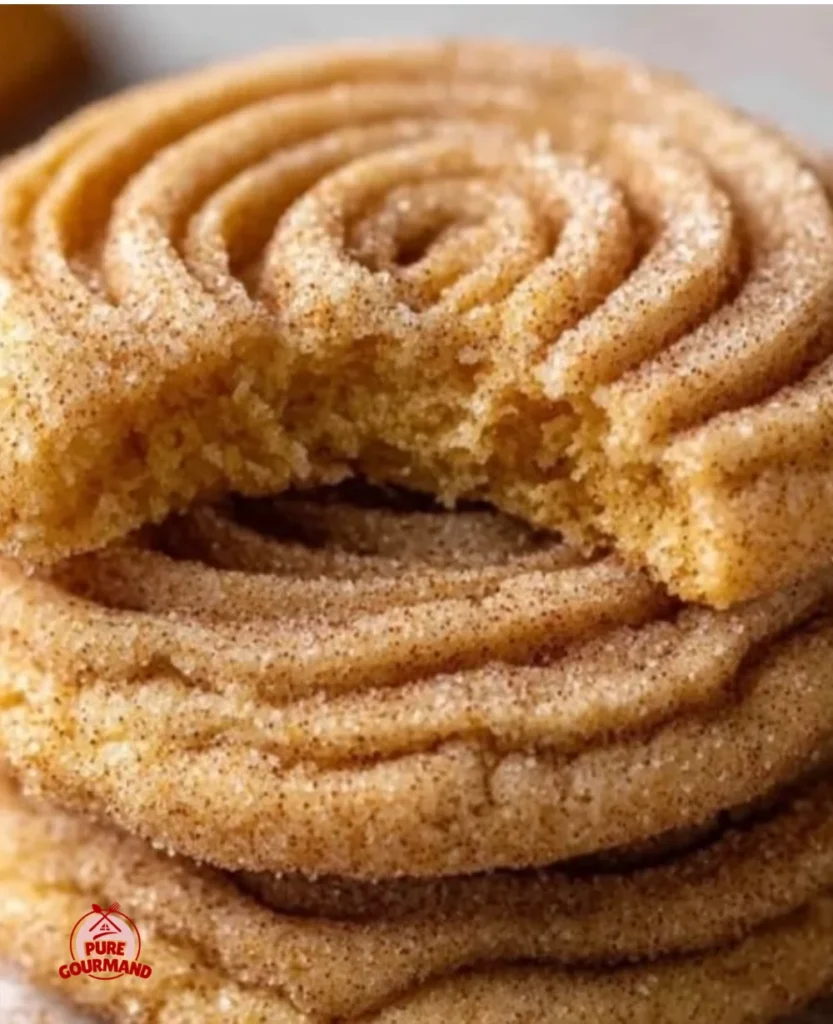Chewy Crumbl Churro Cookie imitation topped with cinnamon sugar