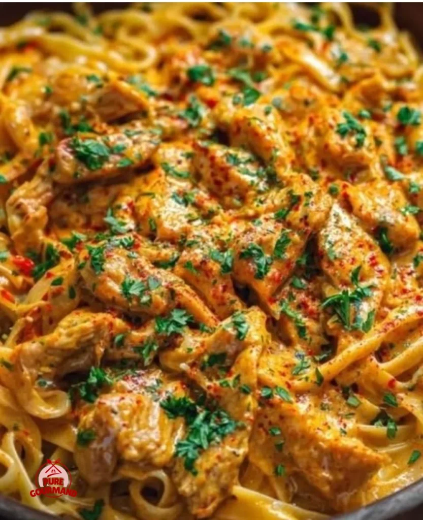 Delicious Cowboy Butter Chicken served with rice and herbs.