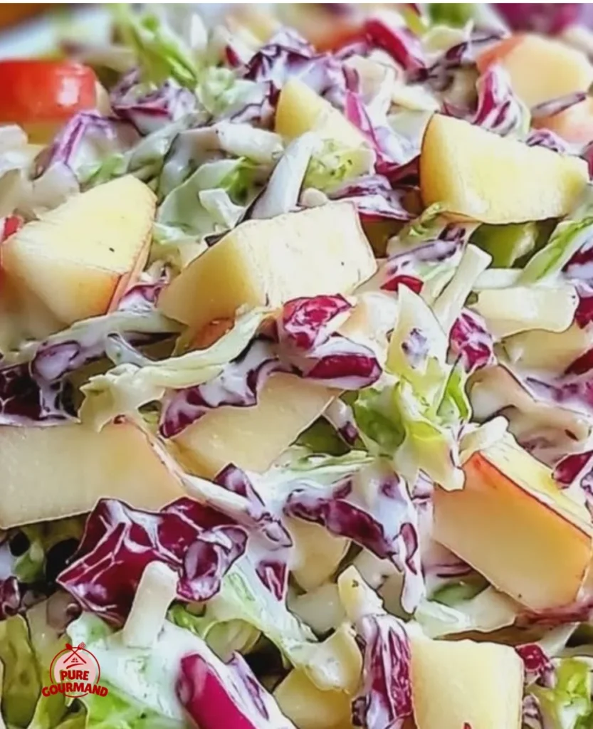 Cranberry Apple Coleslaw dish with vibrant colors and textures