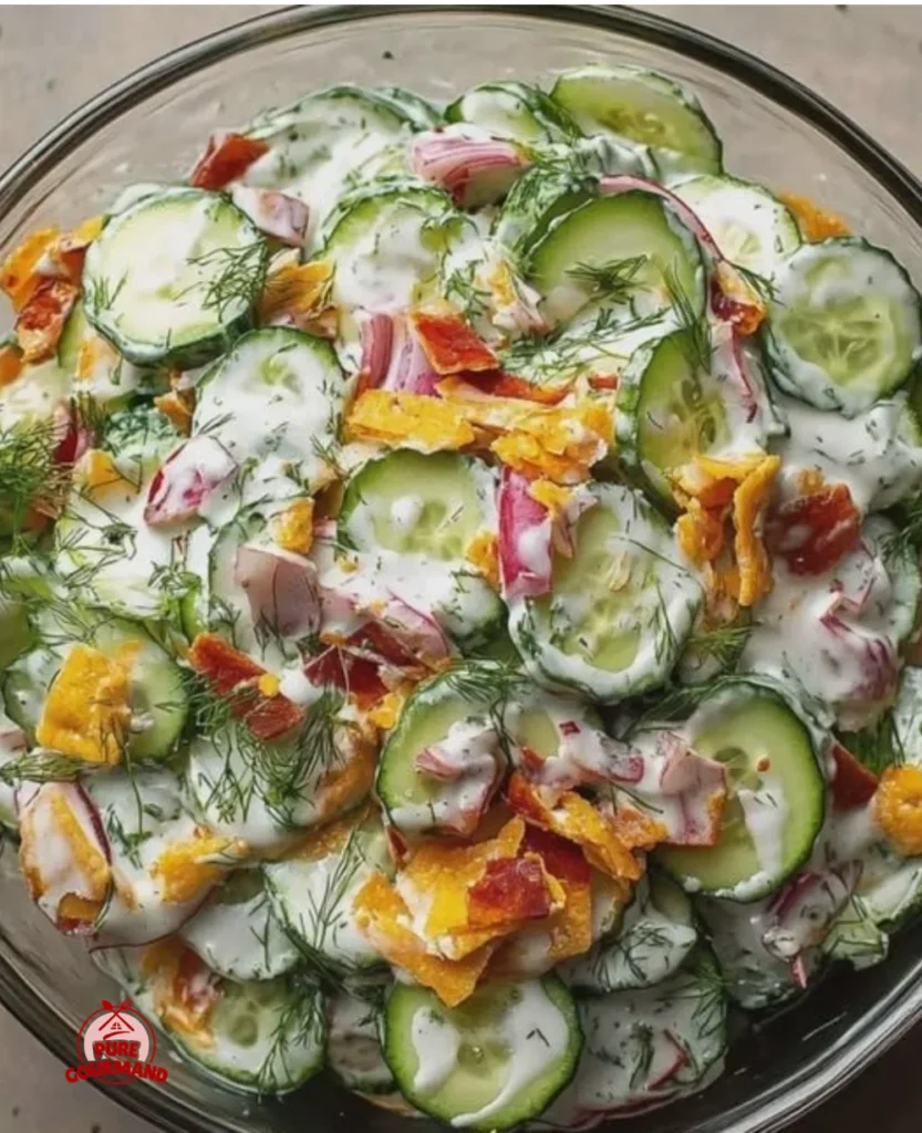 Delicious Cucumber Ranch Crack Salad with fresh cucumbers and creamy ranch dressing