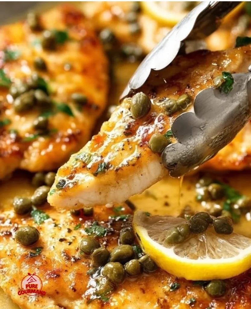 Delicious easy chicken piccata served with a zesty lemon sauce