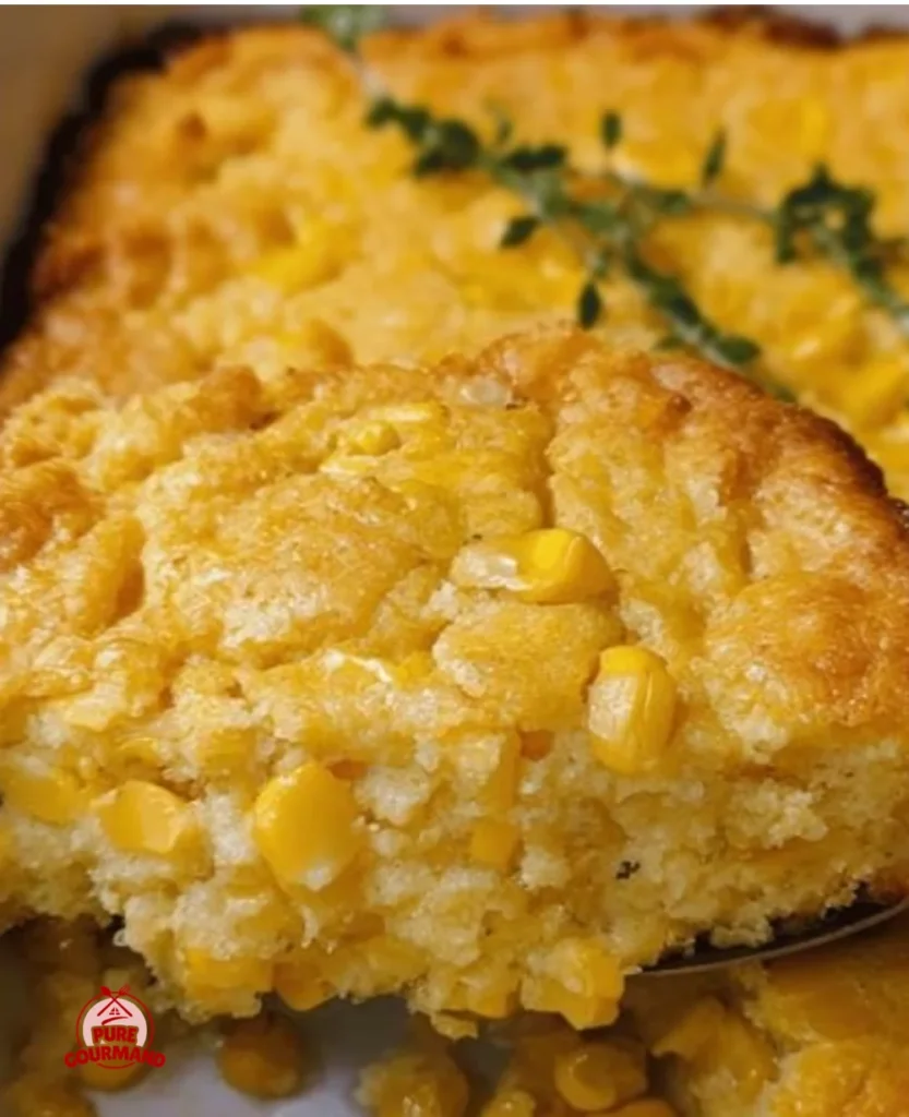 Easy creamy corn casserole baked dish with corn and creamy ingredients
