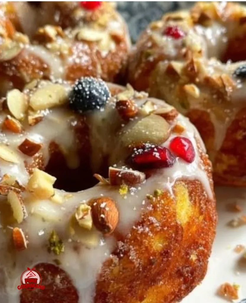 Healthy apple donuts baked with fresh apples from the orchard