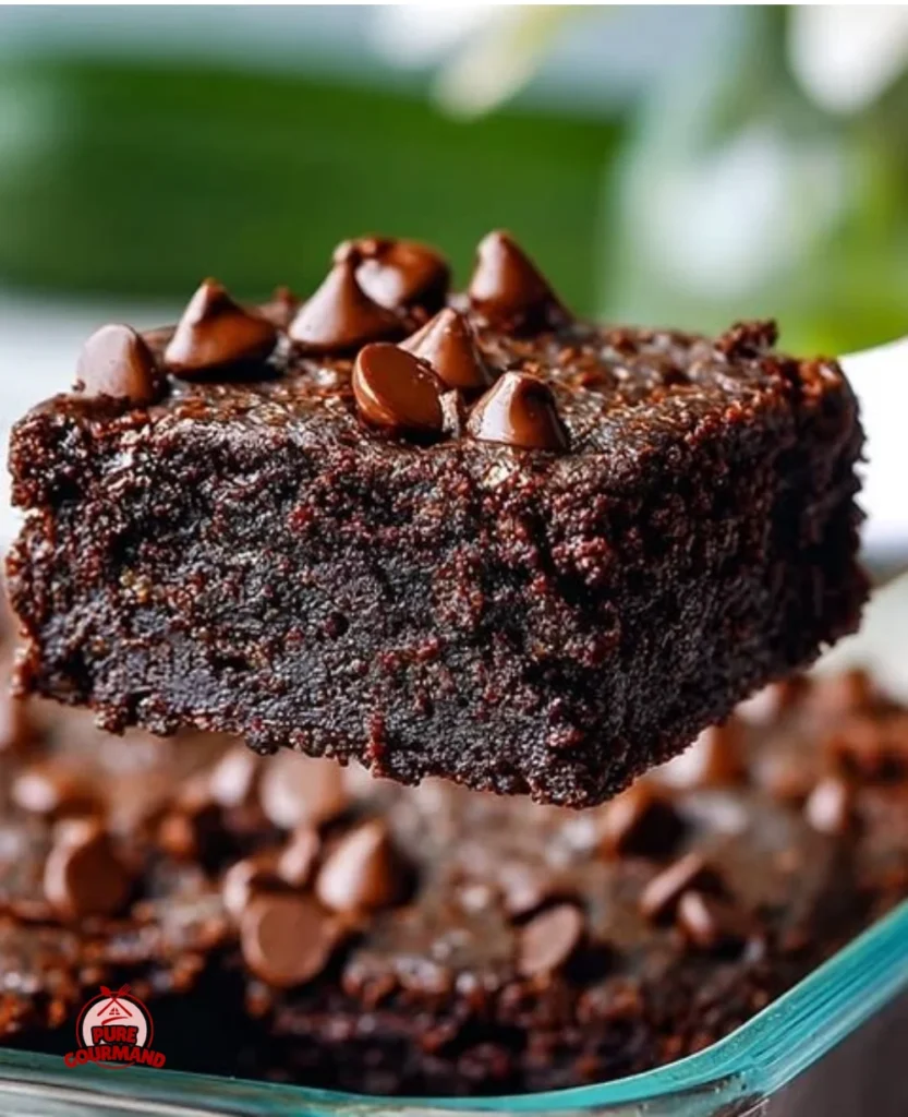 Delicious gluten-free vegan zucchini brownies on a plate