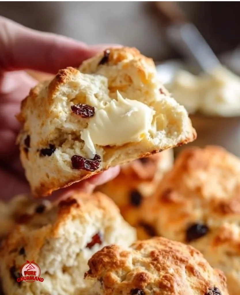 Grandma's homemade English scones fresh out of the oven.