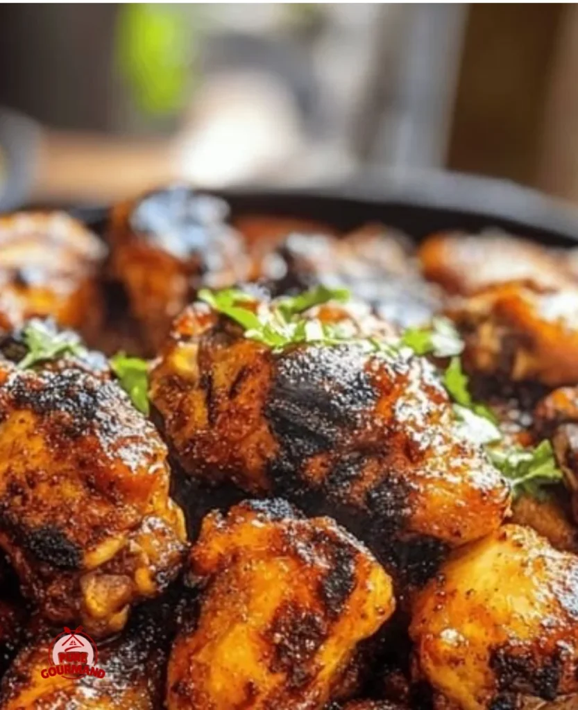 Delicious grilled chicken wings served on a platter for a cozy backyard setting.