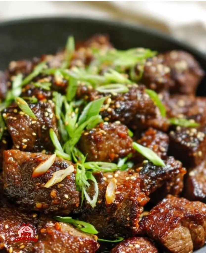 Korean steak bites marinated for a rich flavor experience