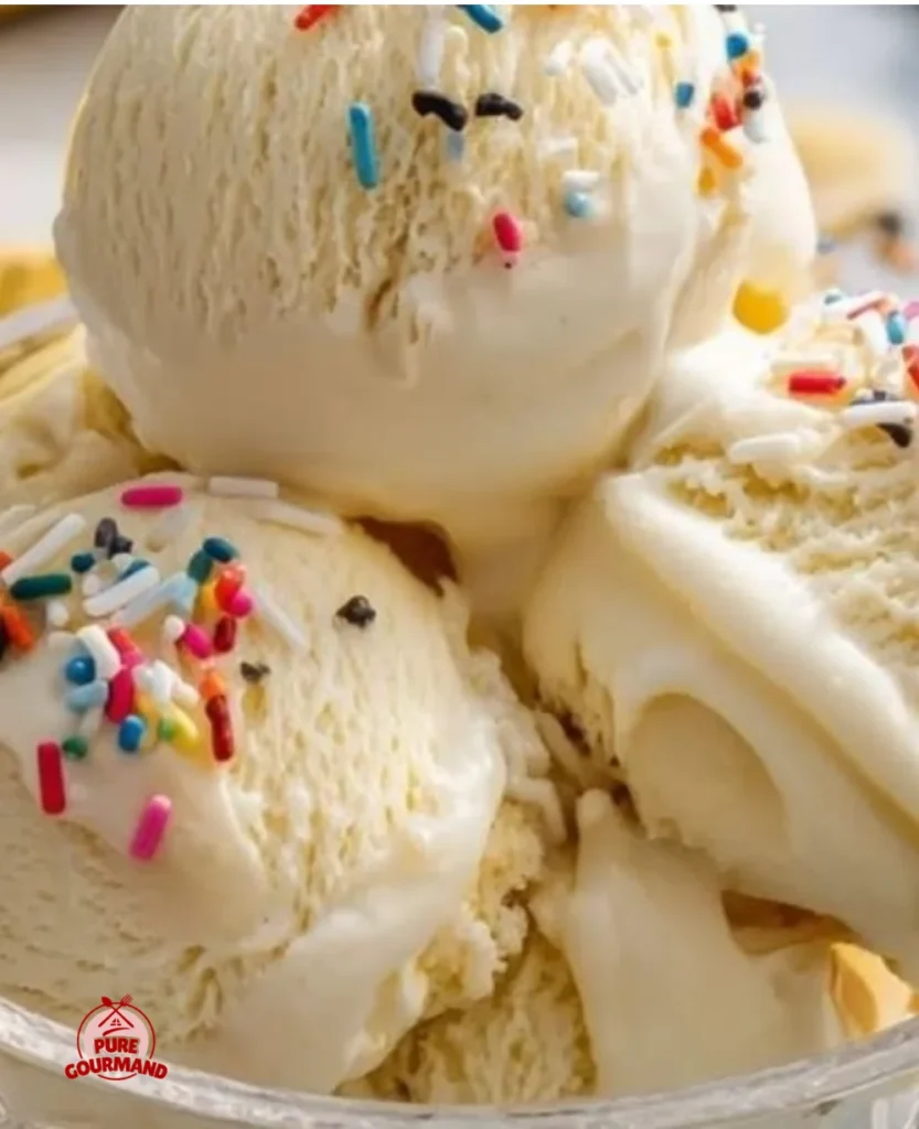 Ninja Creami banana ice cream served in a bowl with fresh bananas