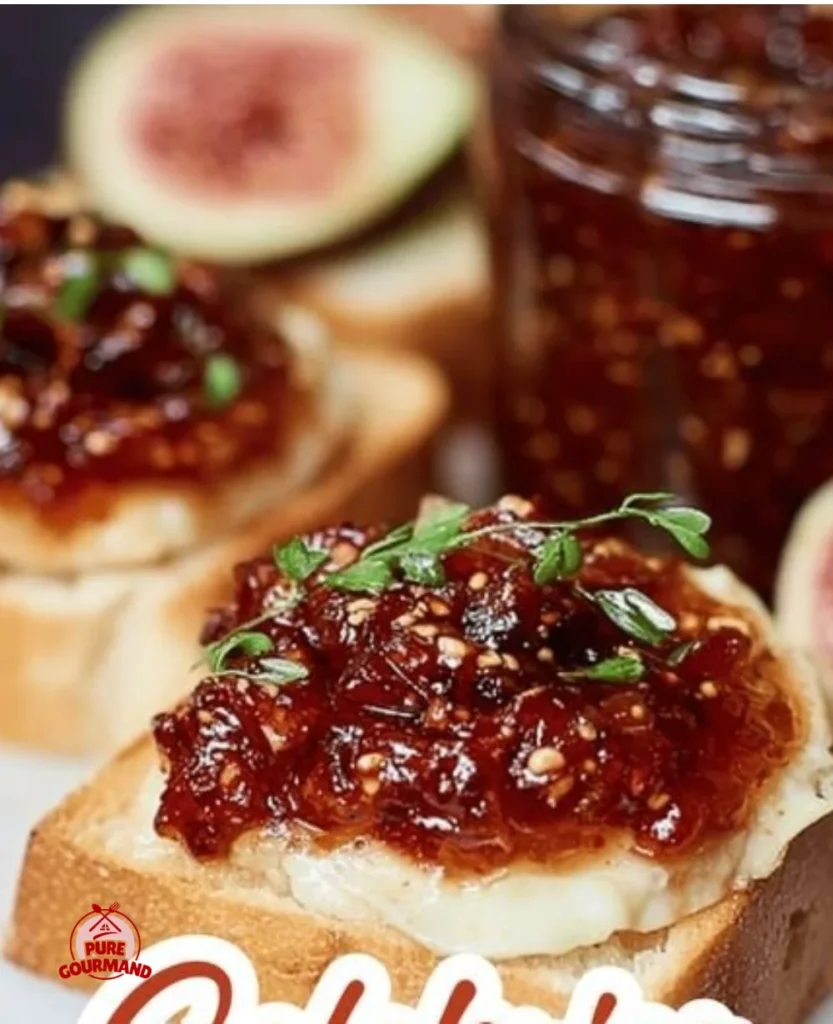 Spicy Calabrian Chili Fig Jam in a jar with chili peppers and figs