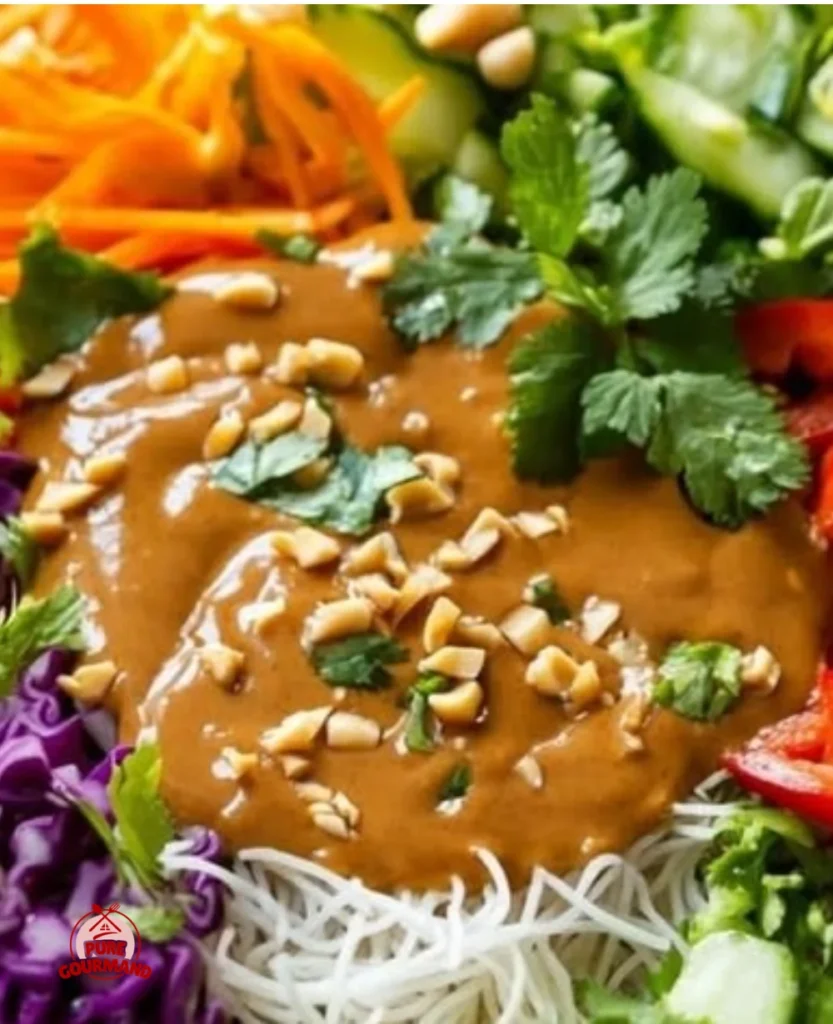 Colorful Spring Roll Salad with fresh vegetables and herbs