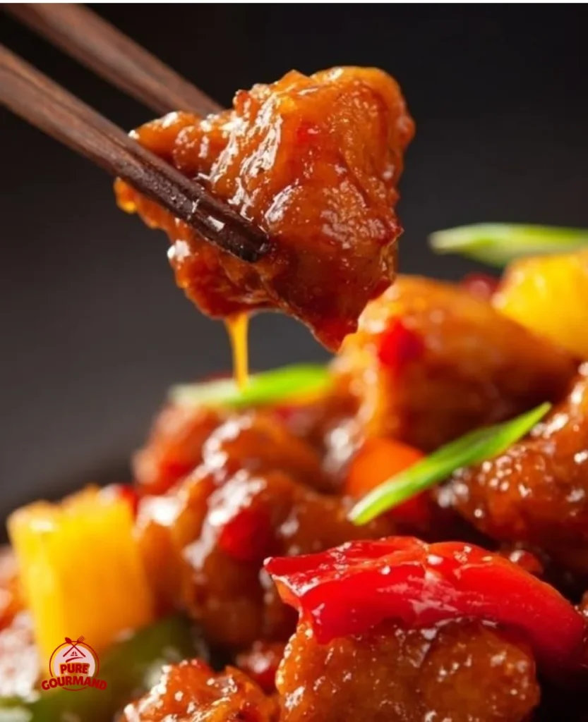 Weight Watchers Slow Cooker Sweet and Sour Chicken deliciously served in a bowl