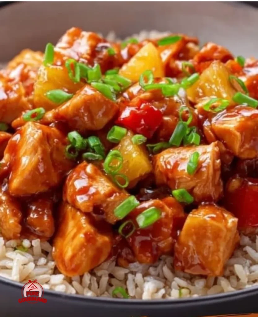 Delicious Hawaiian Chicken cooked in a slow cooker with tropical flavors.