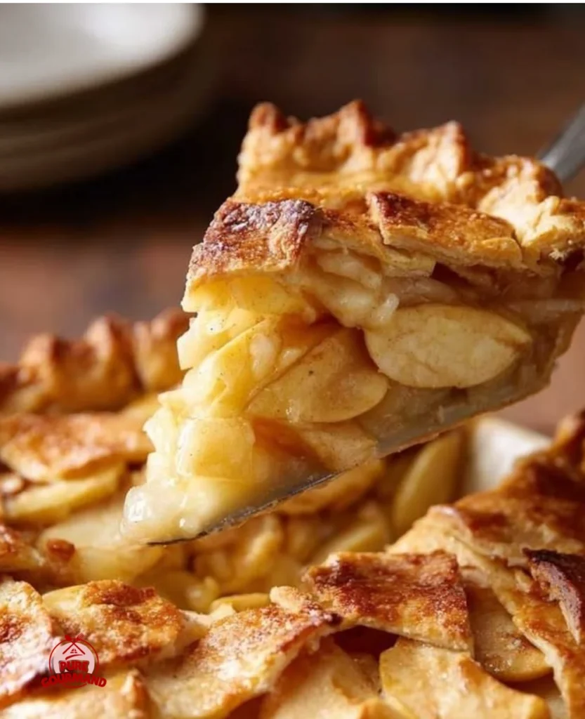 Homemade apple pie reminiscent of childhood memories, freshly baked and golden brown.
