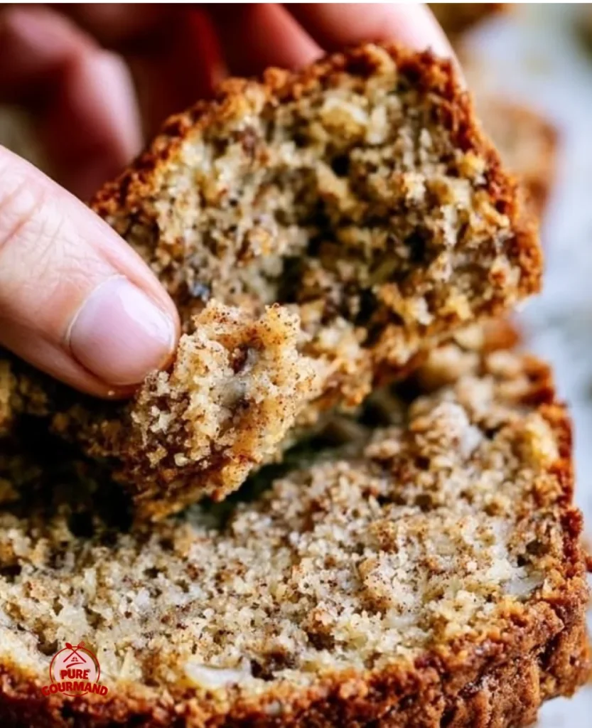 Freshly baked Buttermilk Banana Bread with a golden crust and moist texture.
