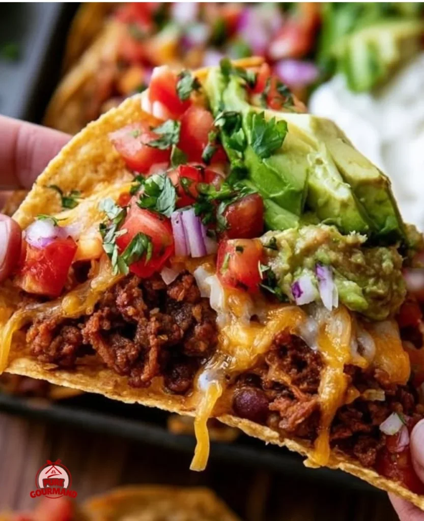 Delicious crunchy baked tacos served on a table for a fun taco night