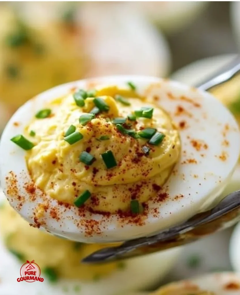 Easy deviled eggs for busy families, quick and delicious appetizer recipe.