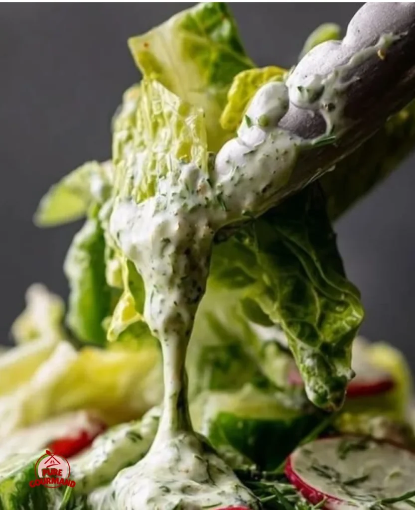 Fresh Green Goddess Salad featuring vibrant greens and creamy dressing
