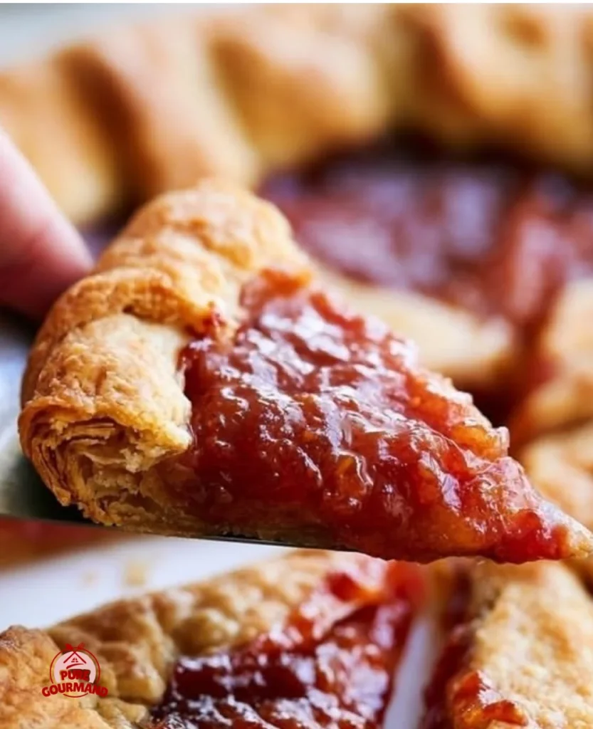 Traditional Italian Crostata pastry with fruit filling