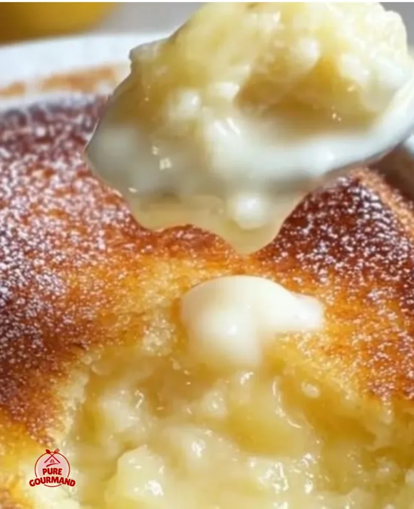 Delicious self-saucing lemon pudding recipe by Jamie Oliver