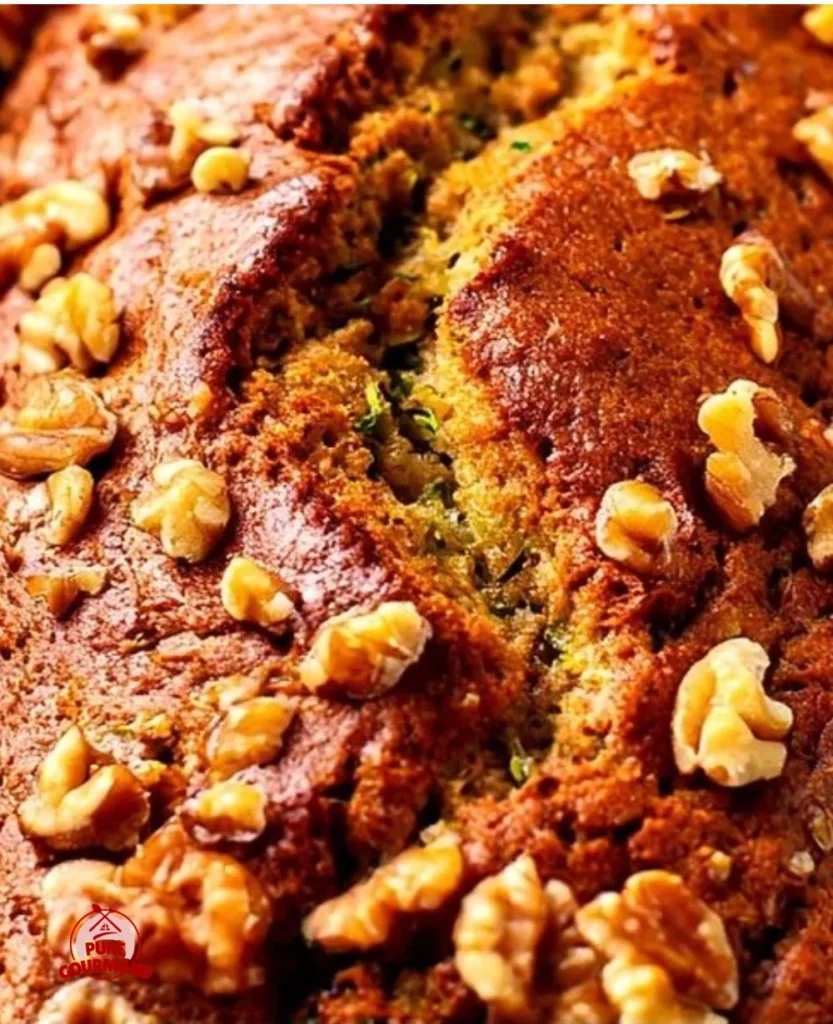 Delicious gluten-free banana zucchini bread slice on a plate