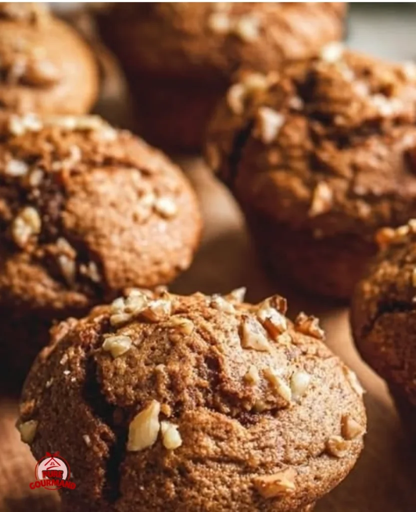Freshly baked protein apple muffins with oats and cinnamon