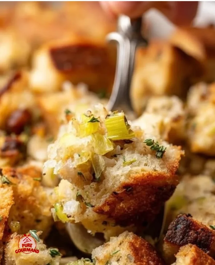 Golden brown stuffing balls served on a festive platter
